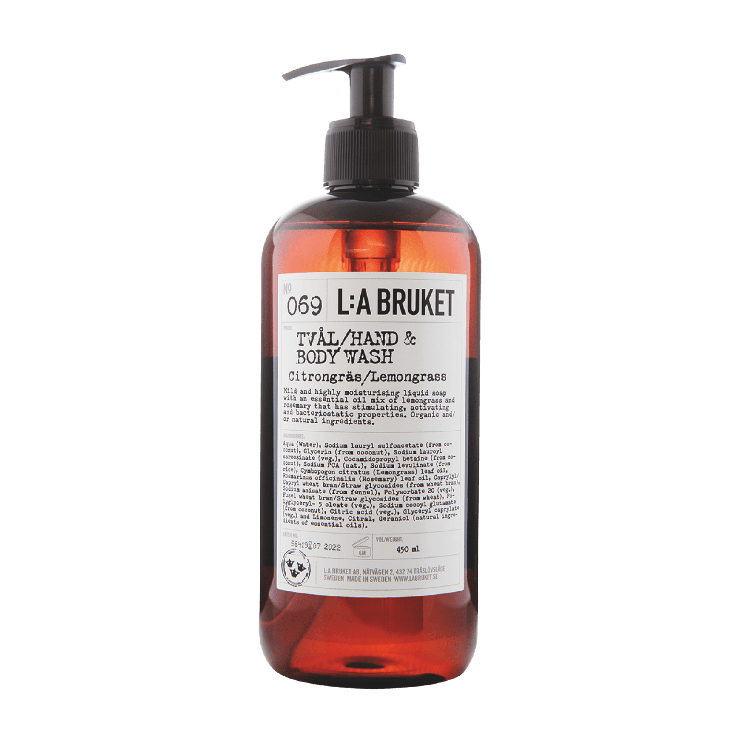 Hand & Body Wash Lemongrass - Image 1