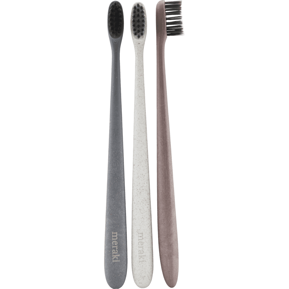 Toothbrush, Grey, White, Burgundy - Image 1